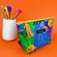 Load image into Gallery viewer, Reef Rainbow Medium Cosmetic Bag. Kasey Rainbow Design. - Kashzale Cosmetic Bags