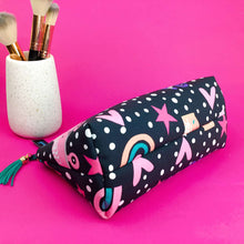 Load image into Gallery viewer, Roller Skating Rainbow Medium Makeup Bag. - Kashzale Cosmetic Bags