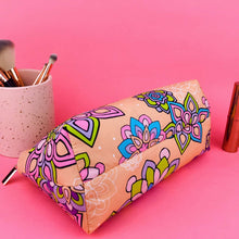 Load image into Gallery viewer, Mandala Magnifica Peach Medium Makeup Bag.  Exclusive Design. - Kashzale Cosmetic Bags