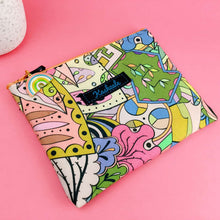 Load image into Gallery viewer, Pastel Abstract Small Clutch, Small makeup bag. - Kashzale Cosmetic Bags