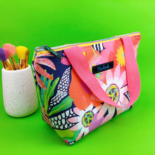 Load image into Gallery viewer, Glorious Garden Large Makeup Bag. Robyn Hammond Design.
