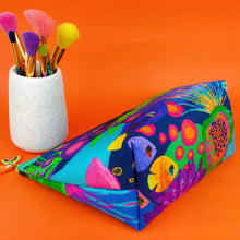 Load image into Gallery viewer, Reef Rainbow Large Makeup Bag. Kasey Rainbow Design. - Kashzale Cosmetic Bags