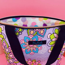 Load image into Gallery viewer, Mandala Magnifica Mauve Large Makeup Bag. Exclusive Design. - Kashzale Cosmetic Bags