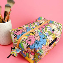 Load image into Gallery viewer, Pastel Abstract Large Box Cosmetic Bag.
