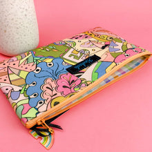 Load image into Gallery viewer, Pastel Abstract Zipper Pouch, Travel Pouch. - Kashzale Cosmetic Bags