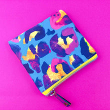 Load image into Gallery viewer, Electric Leopard Coin Purse. Kasey Rainbow Design. - Kashzale Cosmetic Bags
