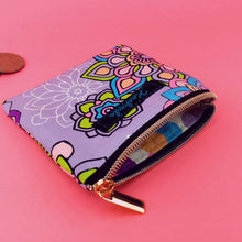 Load image into Gallery viewer, Mandala Magnifica Mauve Coin Purse. Kashzale Exclusive Design - Kashzale Cosmetic Bags