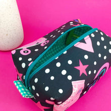 Load image into Gallery viewer, Roller Skating Rainbow Medium Box Makeup Bag. - Kashzale Cosmetic Bags