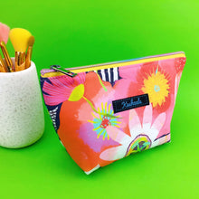 Load image into Gallery viewer, Glorious Garden Medium Cosmetic Bag. Robyn Hammond Design.
