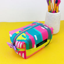 Load image into Gallery viewer, 21st Party Medium Box Makeup Bag.  Exclusive Design. - Kashzale Cosmetic Bags