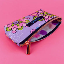 Load image into Gallery viewer, Mandala Magnifica Mauve Sunglasses bag, glasses case. Exclusive Design - Kashzale Cosmetic Bags