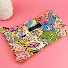 Load image into Gallery viewer, Pastel Abstract Zipper Pouch, Travel Pouch. - Kashzale Cosmetic Bags