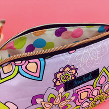 Load image into Gallery viewer, Mandala Magnifica Mauve Medium Makeup Bag.  Exclusive Design. - Kashzale Cosmetic Bags