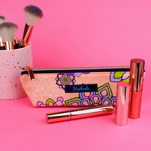 Load image into Gallery viewer, Mandala Magnifica Peach Makeup Brush Bag. Exclusive Design. - Kashzale Cosmetic Bags