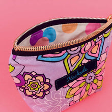 Load image into Gallery viewer, Mandala Magnifica Mauve Small Makeup Bag.  Exclusive Design. - Kashzale Cosmetic Bags