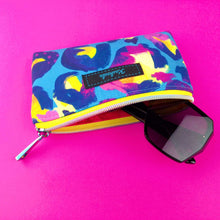Load image into Gallery viewer, Electric Leopard Sunglasses bag, glasses case. Kasey Rainbow Design - Kashzale Cosmetic Bags