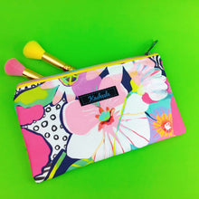 Load image into Gallery viewer, Glorious Garden Zipper Pouch, Travel Pouch.  Robyn Hammond Design. - Kashzale Cosmetic Bags