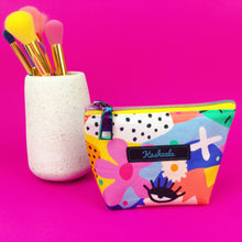Load image into Gallery viewer, Sunshine and Happiness Small Makeup Bag.  Deb McNaughton Design. - Kashzale Cosmetic Bags