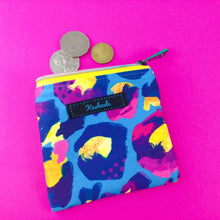 Load image into Gallery viewer, Electric Leopard Coin Purse. Kasey Rainbow Design. - Kashzale Cosmetic Bags