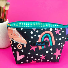 Load image into Gallery viewer, Roller Skating Rainbow Medium Cosmetic Bag. - Kashzale Cosmetic Bags