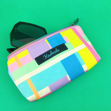 Load image into Gallery viewer, Pastel Plaid Sunglasses bag, glasses case. Kasey Rainbow Design

