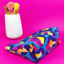 Load image into Gallery viewer, Electric Leopard Medium Cosmetic Bag. Kasey Rainbow Design. - Kashzale Cosmetic Bags