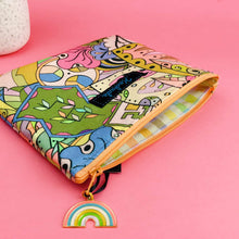 Load image into Gallery viewer, Pastel Abstract Small Clutch, Small makeup bag. - Kashzale Cosmetic Bags
