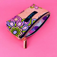 Load image into Gallery viewer, Mandala Magnifica Peach Sunglasses bag, glasses case. Exclusive Design - Kashzale Cosmetic Bags