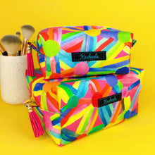 Load image into Gallery viewer, Confetti Medium Box Makeup Bag. By Lordy Dordie Art
