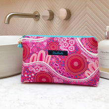 Load image into Gallery viewer, Women’s Journey Makeup Bag. Aboriginal Artist Debbie Scott
