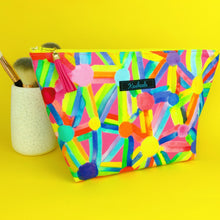 Load image into Gallery viewer, Confetti Large Makeup Bag. By Lordy Dordie Art
