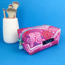 Load image into Gallery viewer, Women’s Journey Medium Box Makeup Bag. Aboriginal Artist Debbie Scott
