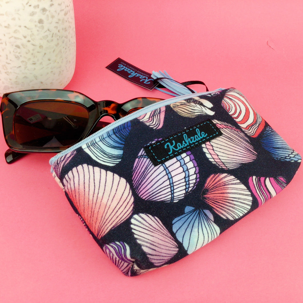 Shell Beach Sunglasses bag, glasses case. Design by The Scenic Route.