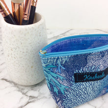 Load image into Gallery viewer, Coral Reef Small Makeup Bag.  Design by The Scenic Route.
