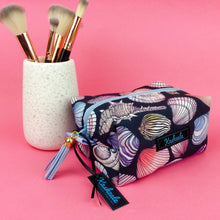 Load image into Gallery viewer, Shell Beach Medium Box Makeup Bag. Design by The Scenic Route.
