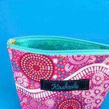 Load image into Gallery viewer, Women&#39;s Journey Small Makeup Bag. By Aboriginal Artist Debbie Scott
