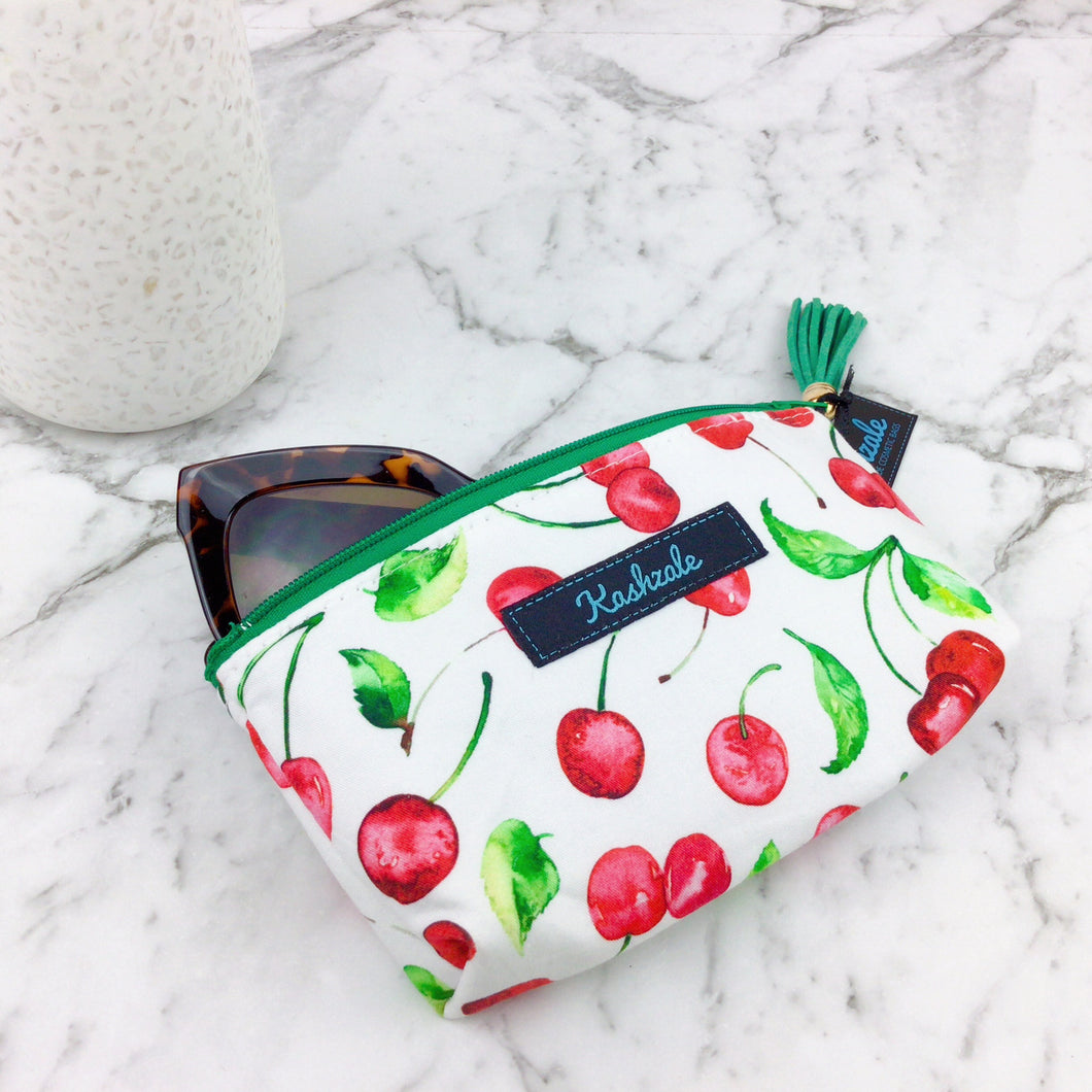 Cherry Sunglasses bag, glasses case.