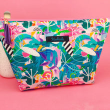 Load image into Gallery viewer, Mighty Jungle Large Makeup Bag. Deb McNaughton Design. - Kashzale Cosmetic Bags
