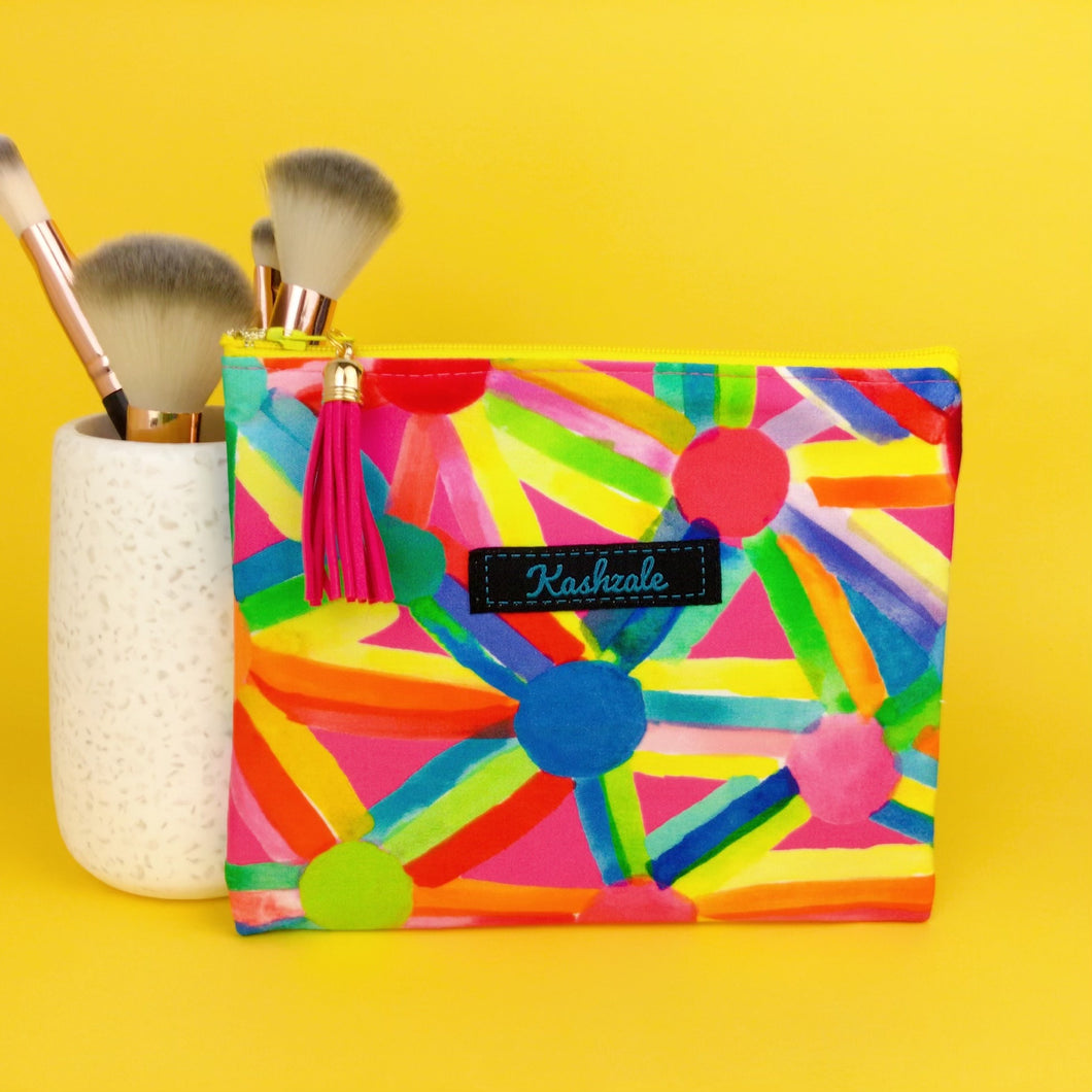 Confetti Small Clutch, Small makeup bag. By  Lordy Dordie Art