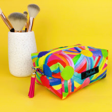 Load image into Gallery viewer, Confetti Medium Box Makeup Bag. By Lordy Dordie Art
