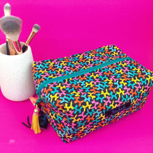 Load image into Gallery viewer, Balloon Animals Large Box Cosmetic Bag.
