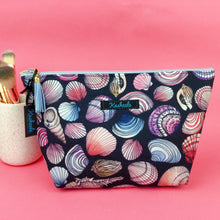 Load image into Gallery viewer, Shell Beach Large Makeup Bag. Designed by The Scenic Route.
