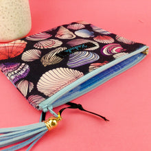 Load image into Gallery viewer, Shell Beach Small Clutch, Small makeup bag. Design by The Scenic Route.
