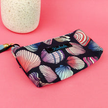 Load image into Gallery viewer, Shell Beach Sunglasses bag, glasses case. Design by The Scenic Route.
