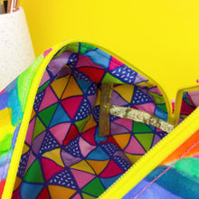 Load image into Gallery viewer, Confetti Large Box Cosmetic Bag. By Lordy Dordie Art
