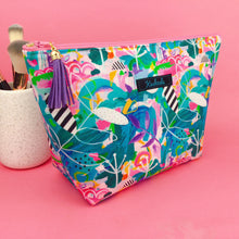 Load image into Gallery viewer, Mighty Jungle Large Makeup Bag. Deb McNaughton Design. - Kashzale Cosmetic Bags
