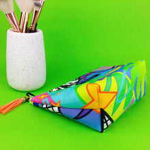 Load image into Gallery viewer, Tropical 80’s Party Medium Cosmetic Bag.
