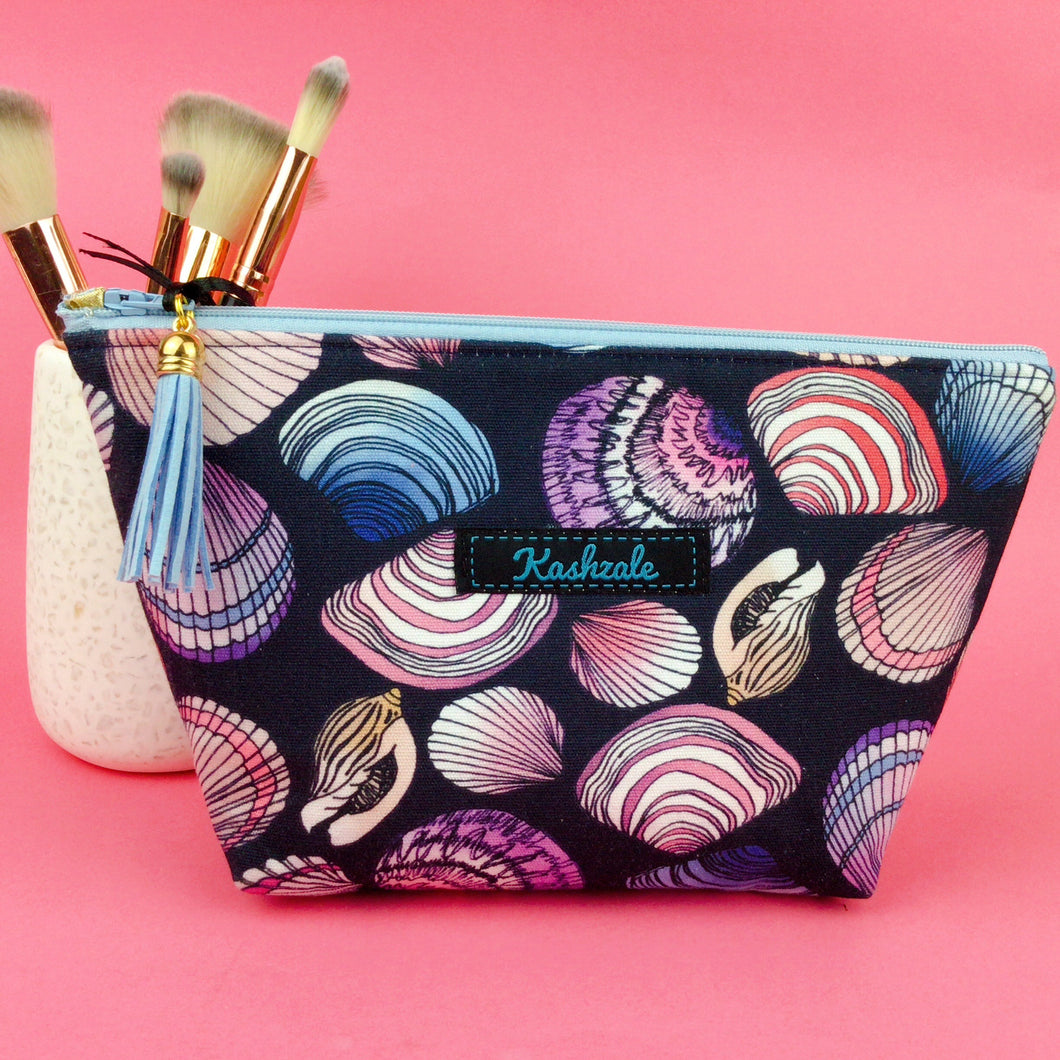 Shell Beach Medium Cosmetic Bag. Design by The Scenic Route.