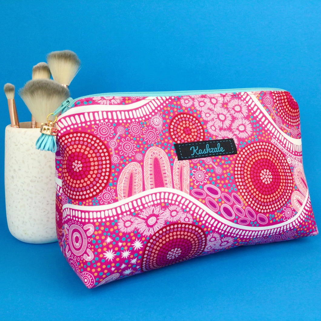 Women’s Journey Makeup Bag. Aboriginal Artist Debbie Scott