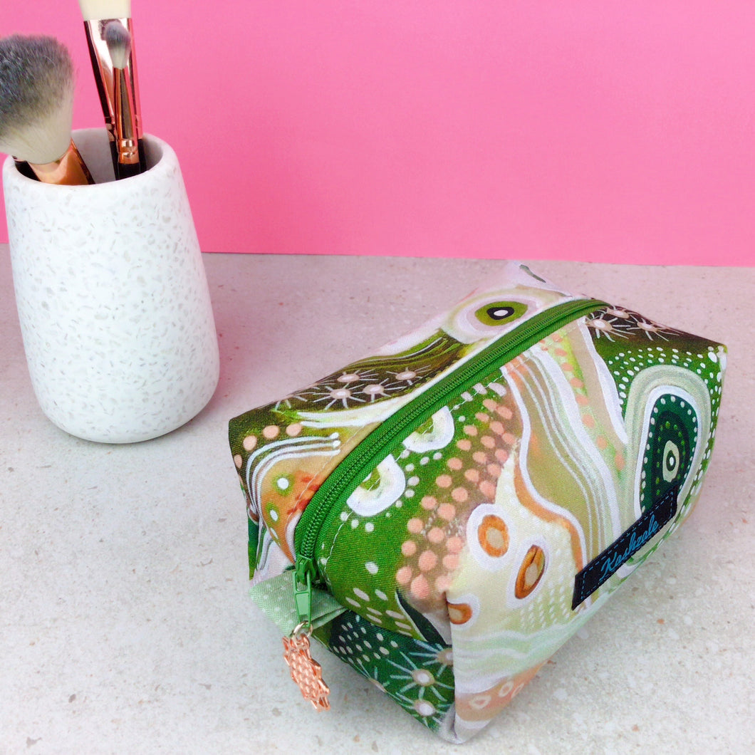 Shaping Country Medium Box Makeup Bag.  Holly Sanders Design.
